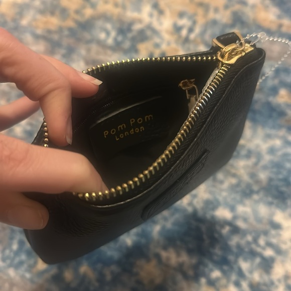 PomPom London Pebble Leather coin wallet NWOT - Picture 4 of 7